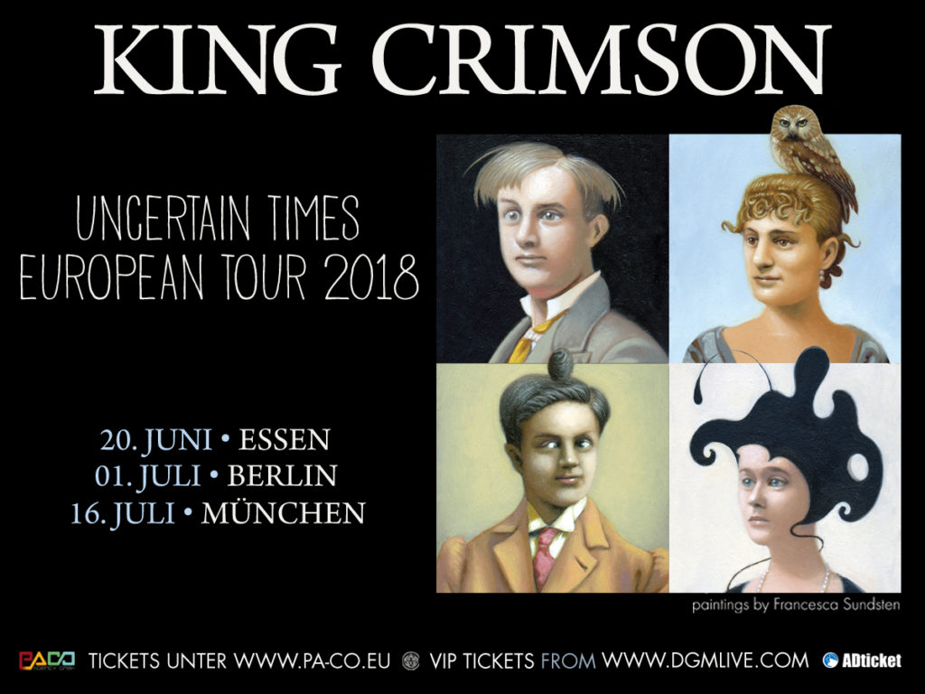 King Crimson - Banner für die Uncertain Times-Tour