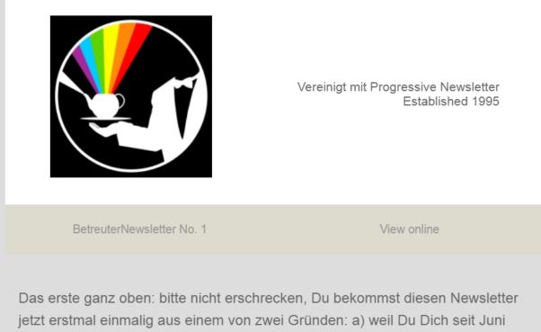 Neues Newsletter-Modul seit 7/18 auf BetreutesProggen.de!