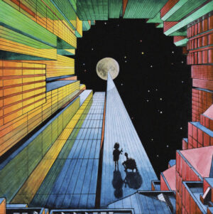 Exit Stage Left - Gentle Otherworld / Cover Painting Matthias Kovick, Artwork Anders Kolbrandt