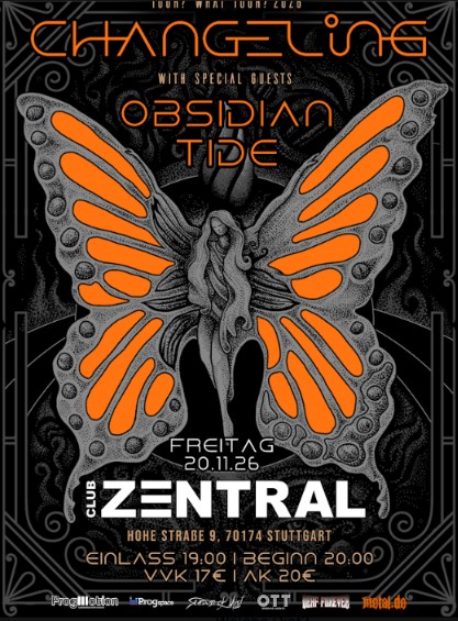 Gewinnt Gästelistenplätze für Changeling u. Obsidian Tide am 20.11. in Stuttgart